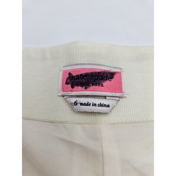 Kate Spade New York Women's Size 6 Ivory Shorts w/Pink and Yellow Stripes - Picture 2 of 9